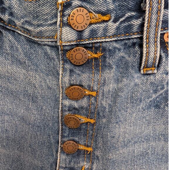 BDG Vintage Bootcut Jeans Medium Wash Star Pattern Classic Subtle Cool - Size 28 - Picture 5 of 10